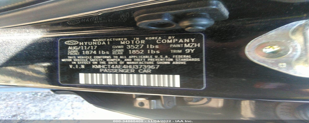 KMHCT4AE4HU373967 2017 HYUNDAI ACCENT photo no. 9