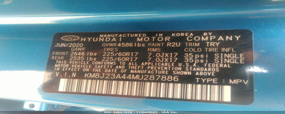 KM8J23A44MU287886 2021 HYUNDAI TUCSON photo no. 9