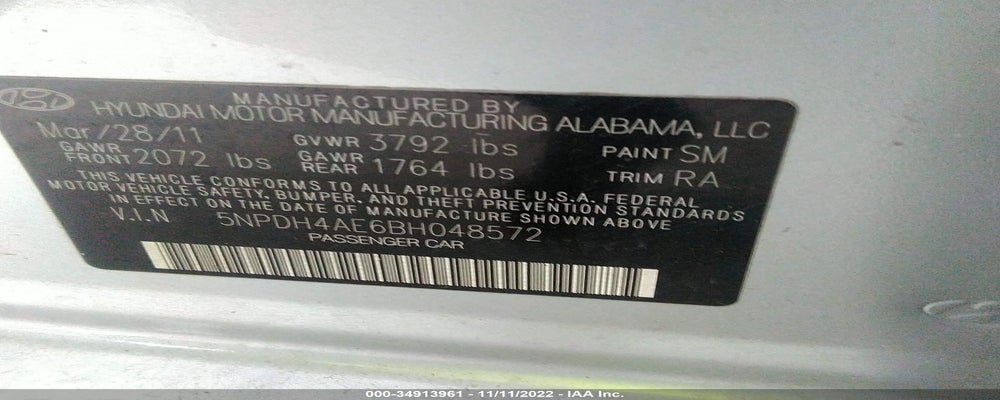 5NPDH4AE6BH048572 2011 HYUNDAI ELANTRA photo no. 9
