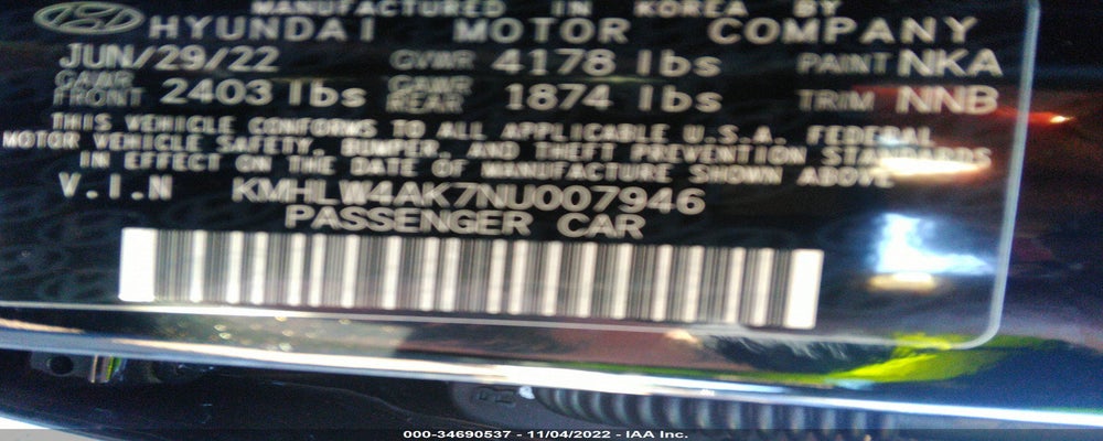 KMHLW4AK7NU007946 2022 HYUNDAI ELANTRA N photo no. 9