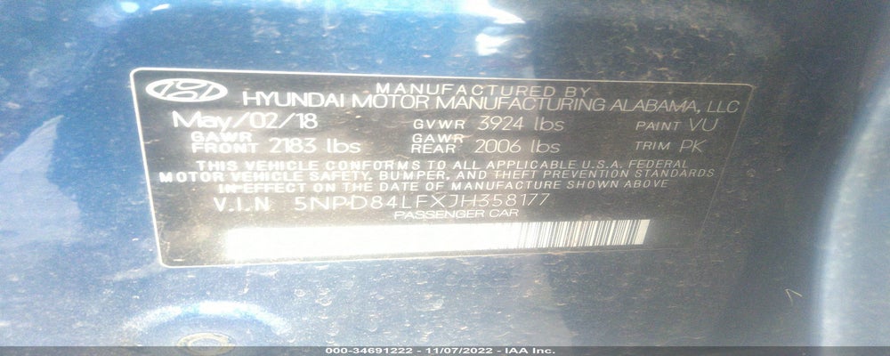 5NPD84LFXJH358177 2018 HYUNDAI ELANTRA photo no. 9