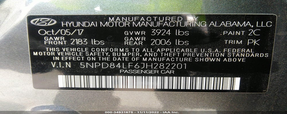 5NPD84LF6JH282201 2018 HYUNDAI ELANTRA photo no. 9