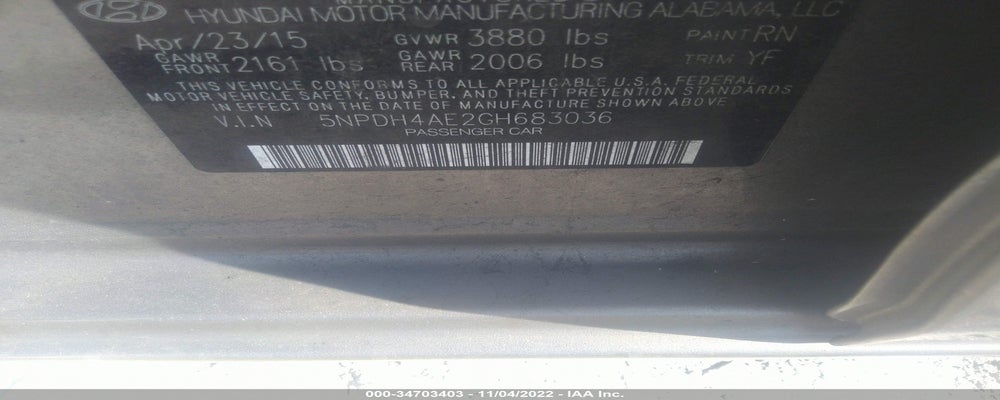 5NPDH4AE2GH683036 2016 HYUNDAI ELANTRA photo no. 9