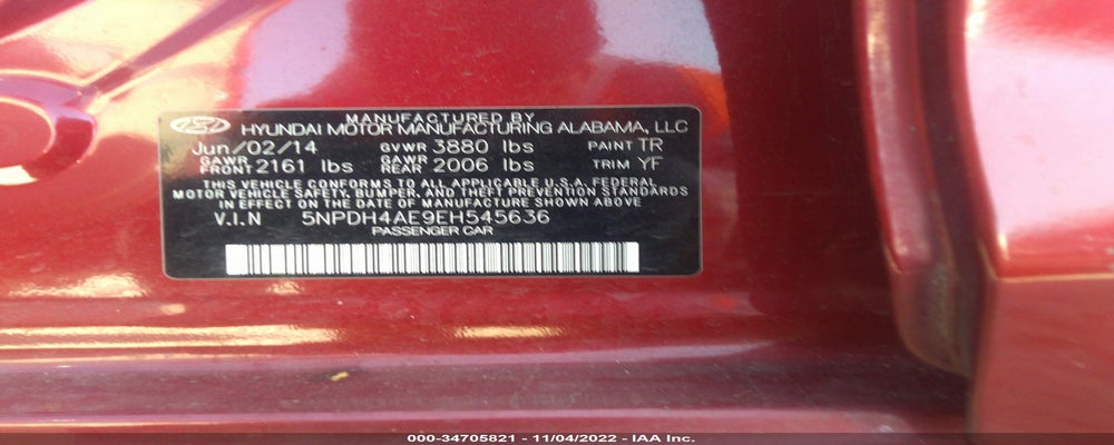 5NPDH4AE9EH545636 2014 HYUNDAI ELANTRA photo no. 9
