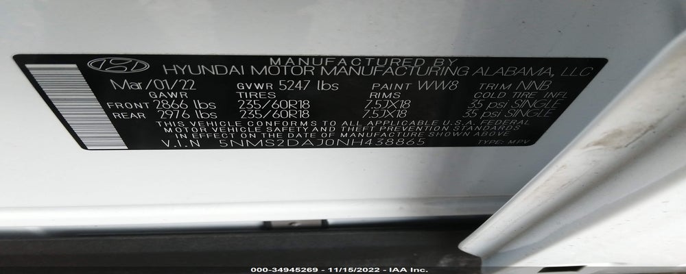 5NMS2DAJ0NH438865 2022 HYUNDAI SANTA FE photo no. 9