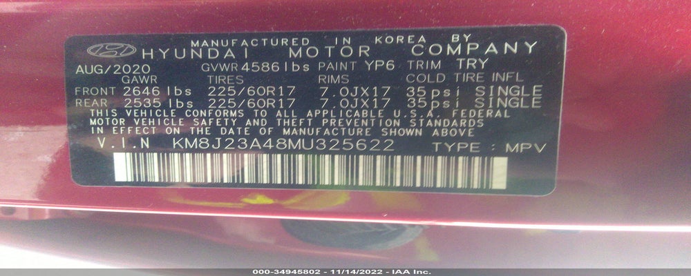 KM8J23A48MU325622 2021 HYUNDAI TUCSON photo no. 9