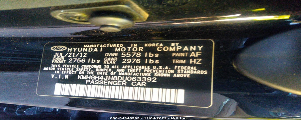 KMHGH4JH8DU063392 2013 HYUNDAI EQUUS photo no. 9