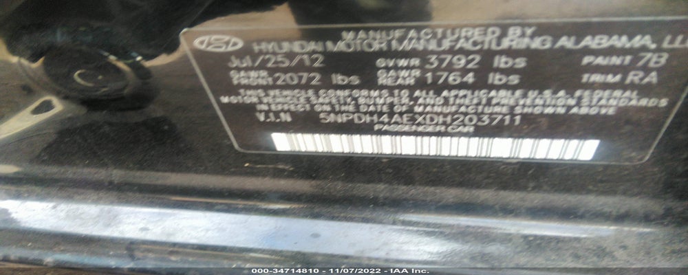 5NPDH4AEXDH203711 2013 HYUNDAI ELANTRA photo no. 9
