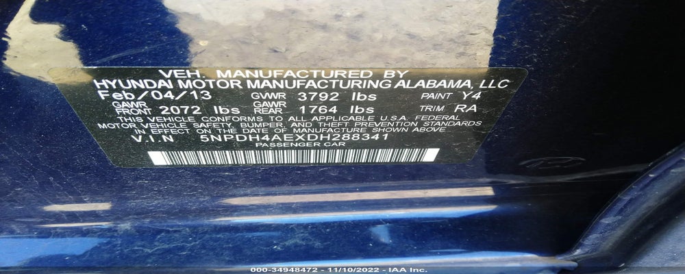 5NPDH4AEXDH288341 2013 HYUNDAI ELANTRA photo no. 9