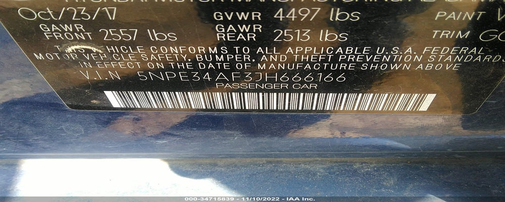 5NPE34AF3JH666166 2018 HYUNDAI SONATA photo no. 9