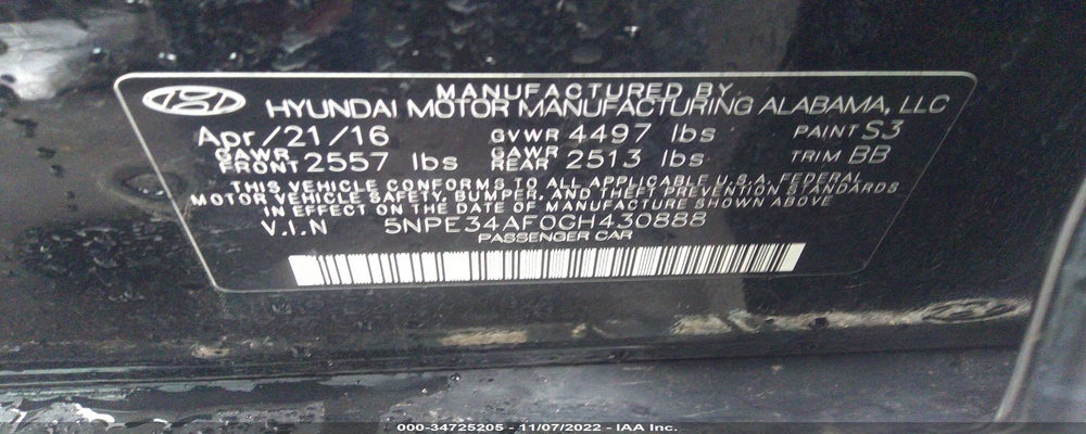 5NPE34AF0GH430888 2016 HYUNDAI SONATA photo no. 9