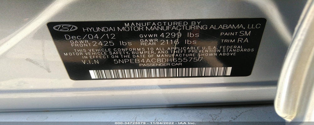 5NPEB4AC8DH655757 2013 HYUNDAI SONATA photo no. 9