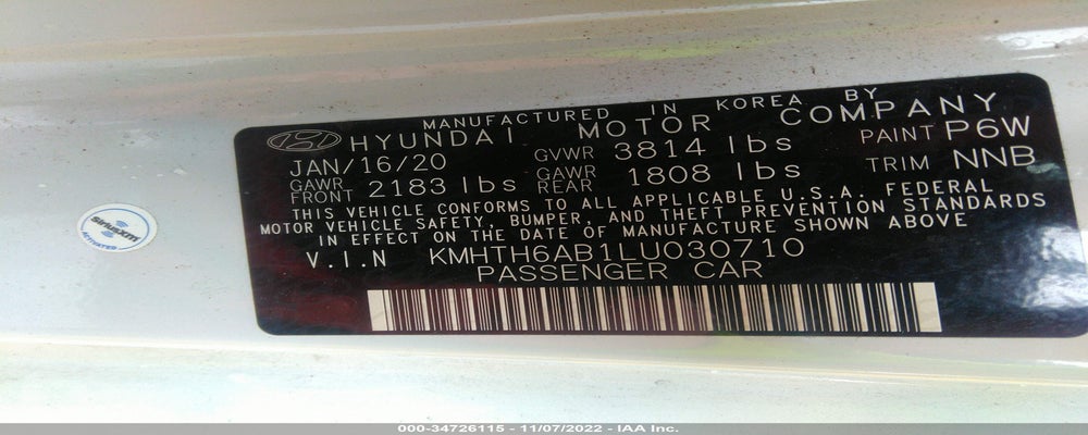 KMHTH6AB1LU030710 2020 HYUNDAI VELOSTER photo no. 9