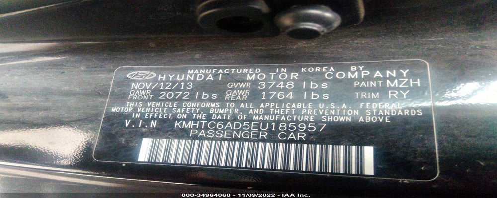 KMHTC6AD5EU185957 2014 HYUNDAI VELOSTER photo no. 9