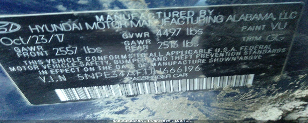 5NPE34AF1JH666196 2018 HYUNDAI SONATA photo no. 9