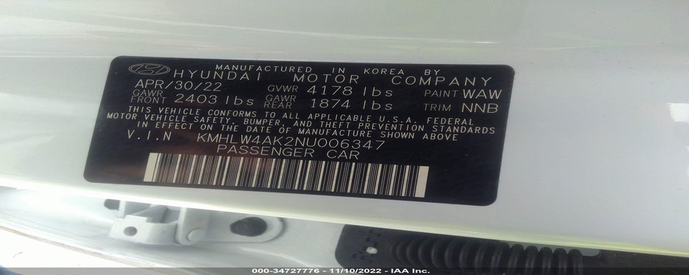 KMHLW4AK2NU006347 2022 HYUNDAI ELANTRA N photo no. 9