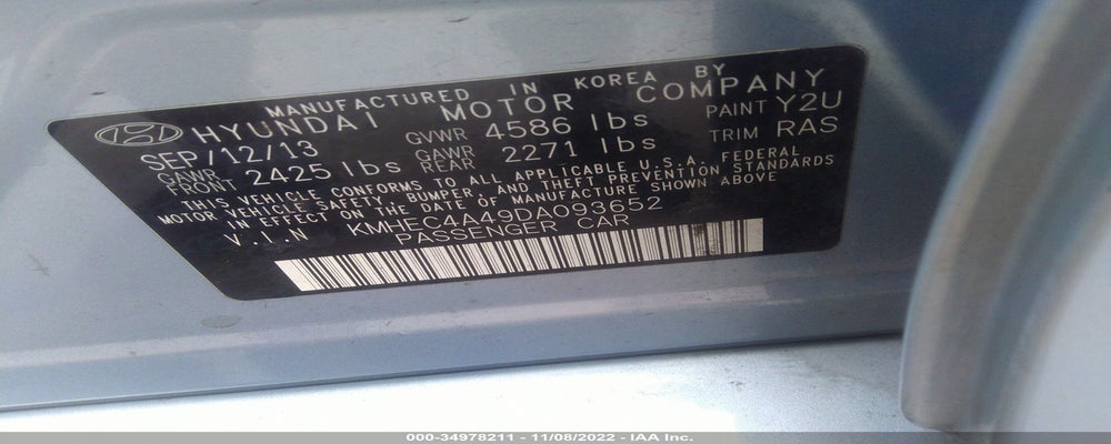 KMHEC4A49DA093652 2013 HYUNDAI SONATA HYBRID photo no. 9