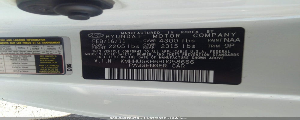 KMHHU6KH6BU058666 2011 HYUNDAI GENESIS COUPE photo no. 9