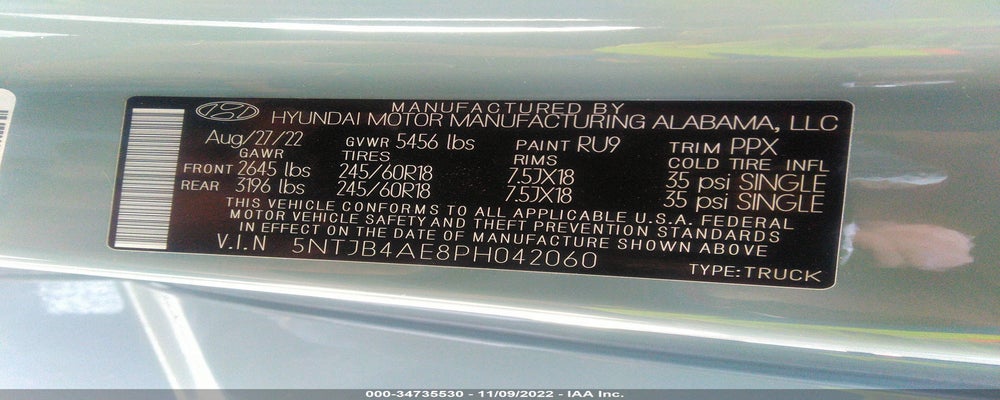 5NTJB4AE8PH042060 2023 HYUNDAI SANTA CRUZ photo no. 9