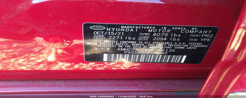 KMHC75LC0NU276136 2022 HYUNDAI IONIQ HYBRID photo no. 9