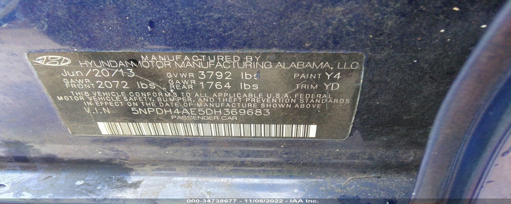 5NPDH4AE5DH369683 2013 HYUNDAI ELANTRA photo no. 9