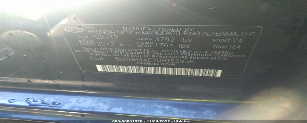5NPDH4AE7DH162938 2013 HYUNDAI ELANTRA photo no. 9