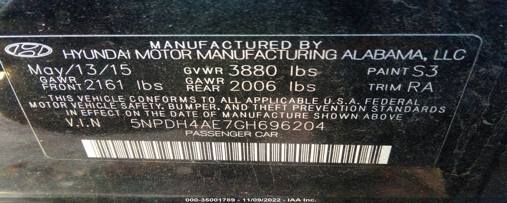 5NPDH4AE7GH696204 2016 HYUNDAI ELANTRA photo no. 9