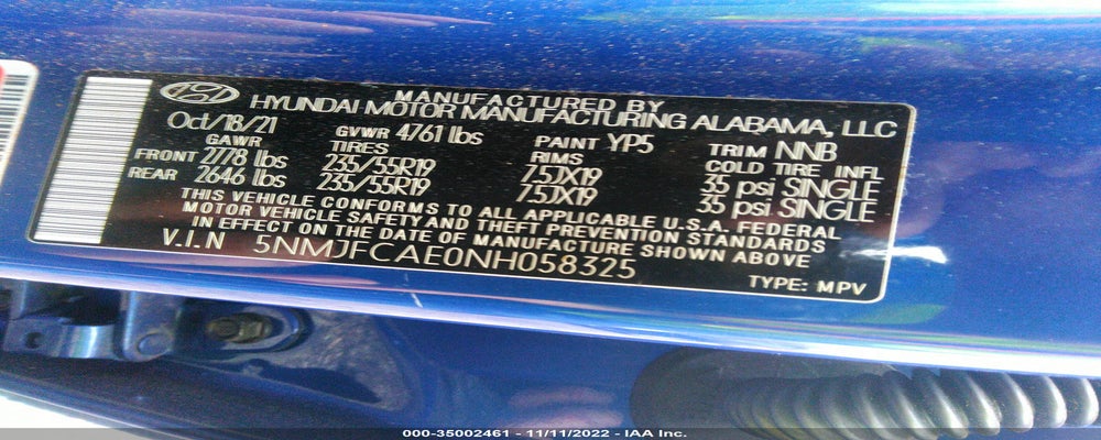 5NMJFCAE0NH058325 2022 HYUNDAI TUCSON photo no. 9