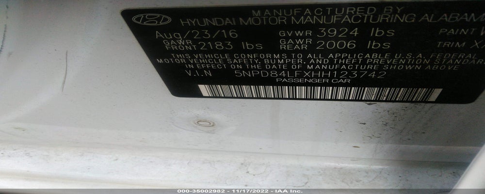 5NPD84LFXHH123742 2017 HYUNDAI ELANTRA photo no. 9
