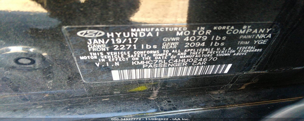 KMHC75LC4HU024670 2017 HYUNDAI IONIQ HYBRID photo no. 9