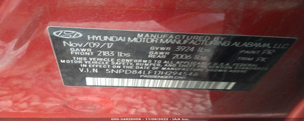 5NPD84LF1JH294546 2018 HYUNDAI ELANTRA photo no. 9
