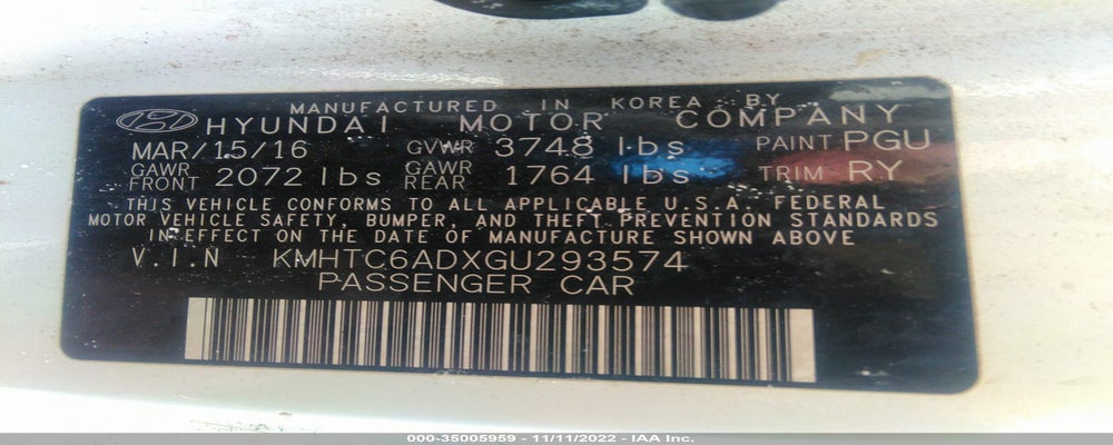 KMHTC6ADXGU293574 2016 HYUNDAI VELOSTER photo no. 9