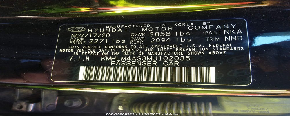 KMHLM4AG3MU102035 2021 HYUNDAI ELANTRA photo no. 9