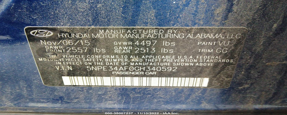 5NPE34AF0GH340592 2016 HYUNDAI SONATA photo no. 9