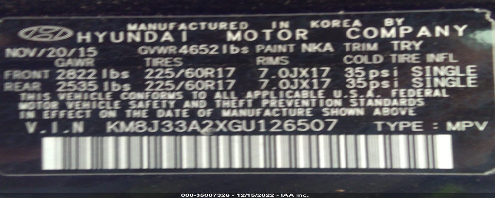 KM8J33A2XGU126507 2016 HYUNDAI TUCSON photo no. 9