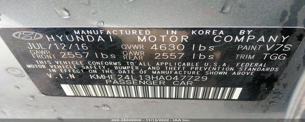 KMHE24L13HA047729 2017 HYUNDAI SONATA HYBRID photo no. 9