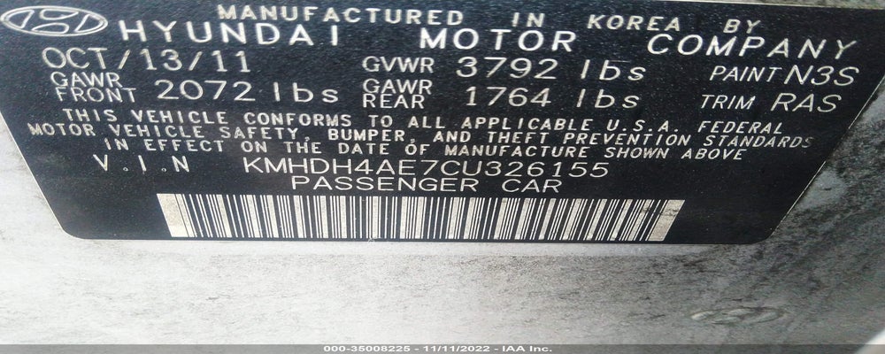 KMHDH4AE7CU326155 2012 HYUNDAI ELANTRA photo no. 9