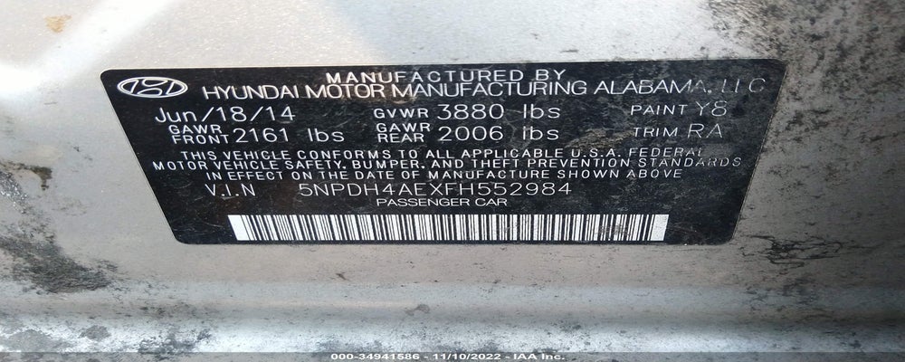 5NPDH4AEXFH552984 2015 HYUNDAI ELANTRA photo no. 9