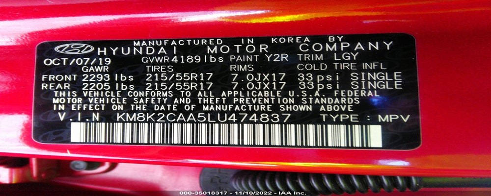 KM8K2CAA5LU474837 2020 HYUNDAI KONA photo no. 9