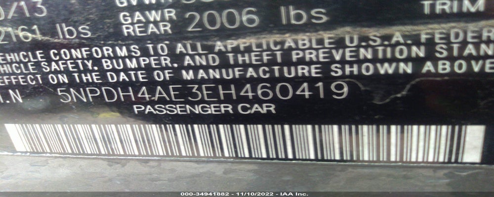 5NPDH4AE3EH460419 2014 HYUNDAI ELANTRA photo no. 9