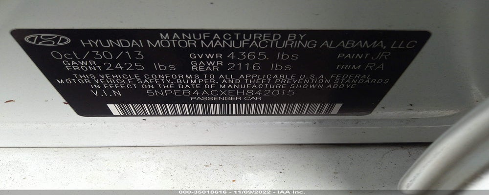 5NPEB4ACXEH842015 2014 HYUNDAI SONATA photo no. 9