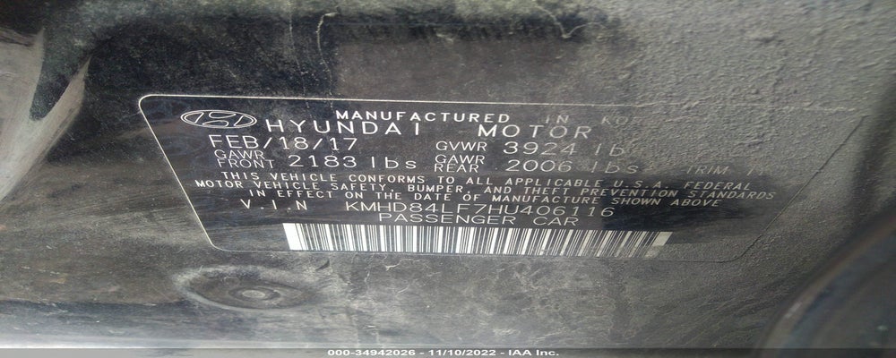 KMHD84LF7HU406116 2017 HYUNDAI ELANTRA photo no. 9