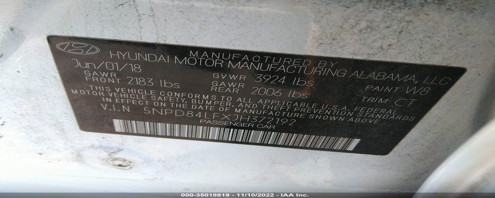 5NPD84LFXJH372192 2018 HYUNDAI ELANTRA photo no. 9
