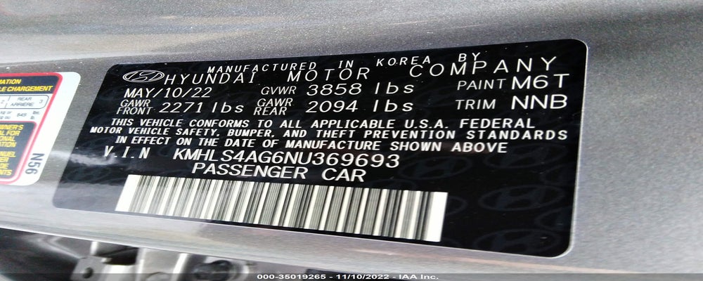 KMHLS4AG6NU369693 2022 HYUNDAI ELANTRA photo no. 9