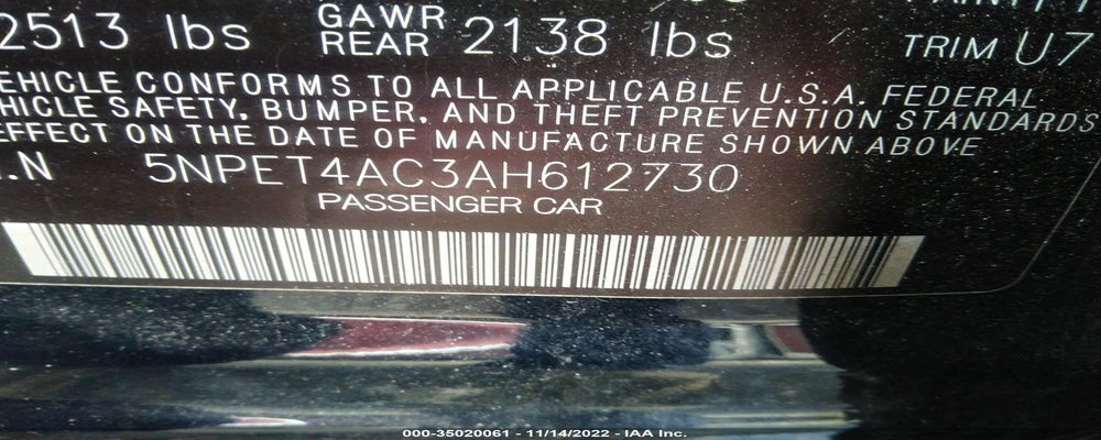 5NPET4AC3AH612730 2010 HYUNDAI SONATA photo no. 9