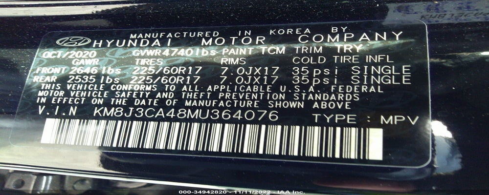 KM8J3CA48MU364076 2021 HYUNDAI TUCSON photo no. 9
