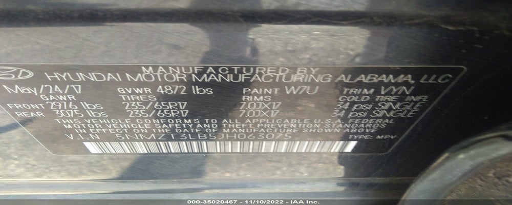 5NMZT3LB5JH063075 2018 HYUNDAI SANTA FE SPORT photo no. 9