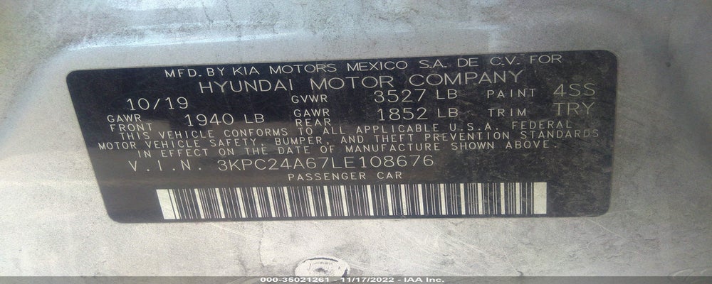3KPC24A67LE108676 2020 HYUNDAI ACCENT photo no. 9
