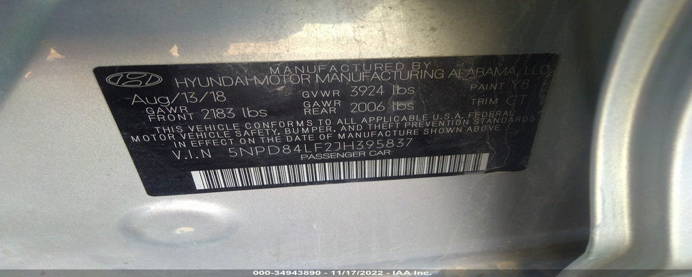 5NPD84LF2JH395837 2018 HYUNDAI ELANTRA photo no. 9
