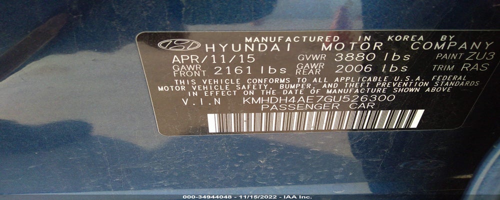 KMHDH4AE7GU526300 2016 HYUNDAI ELANTRA photo no. 9